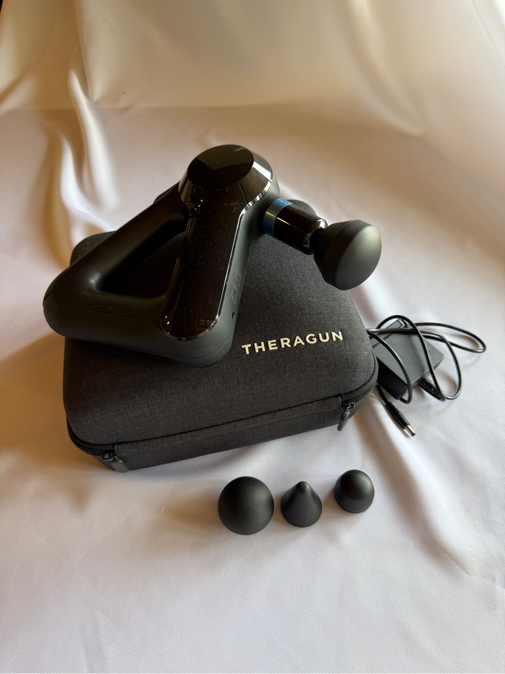 Theragun Black Percussive Massage Gun with Carry Case and Attachments